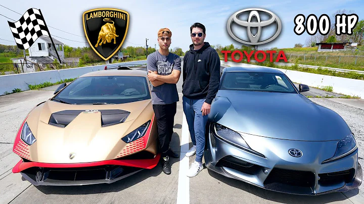 Lamborghini Huracan STO vs 800 HP Toyota Supra | DRAG RACE