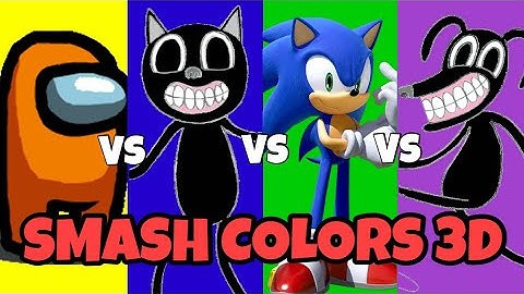 Smash Colors 3D - Beat Color Circles Rhythm Game | Among us vs Cartoon cat vs Sonic vs Cartoon dog