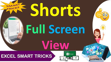 Get Full Screen View By Using Shortcut Keys - #exceltricks
