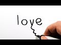 How to Draw a Man and Woman from Word Love (Wordtoon)