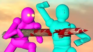 Smart AI Fight in Realistic Simulations with Active Ragdoll Physics!