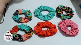 FAÇA EM POUCOS MINUTOS! Utilize seus retalhos! #costuracriativa #xuxinha #scrunchies #diy