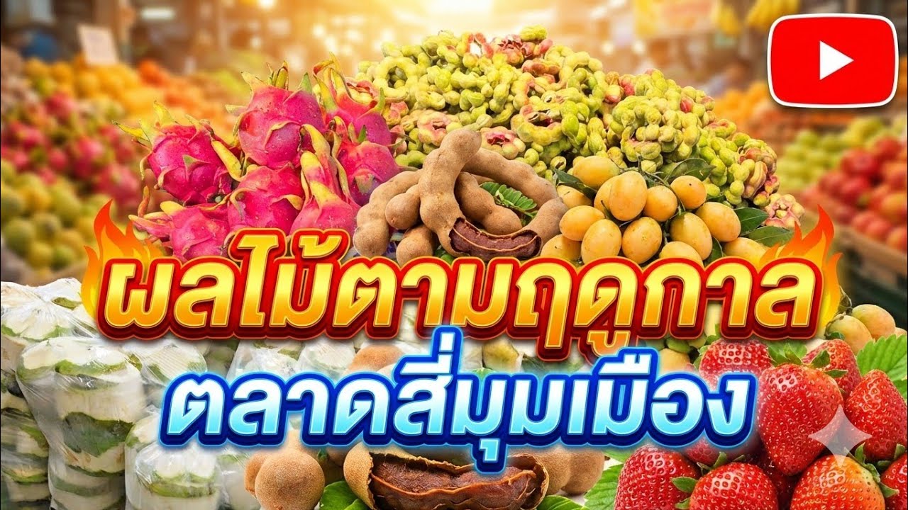 ผลไม้ตามฤดูกาล ตลาดสี่มุมเมือง เดือน ก.พ.69