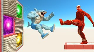 Titan Kick Into Colossal Spikes Or Triple Portals - Animal Revolt Battle Simulator