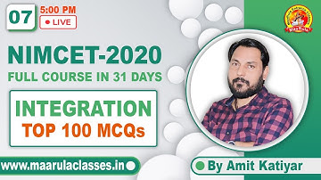 NIMCET FULL COURSE | INTEGRATION | COMPLETE REVISION IN 3 HOURS |ALL CONCEPT IN ONE  LECTURE