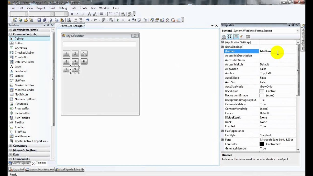 Create Simple Calculator in Visual C 2008 Part 1 YouTube