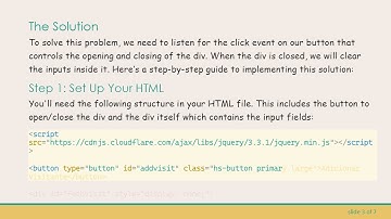 How to Clear Fields Automatically When Closing a Div with jQuery