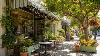 Beautiful Street Cafe Ambience with Smooth Jazz Music ☕ Cozy Coffee Shop Jazz for Relaxing, Work