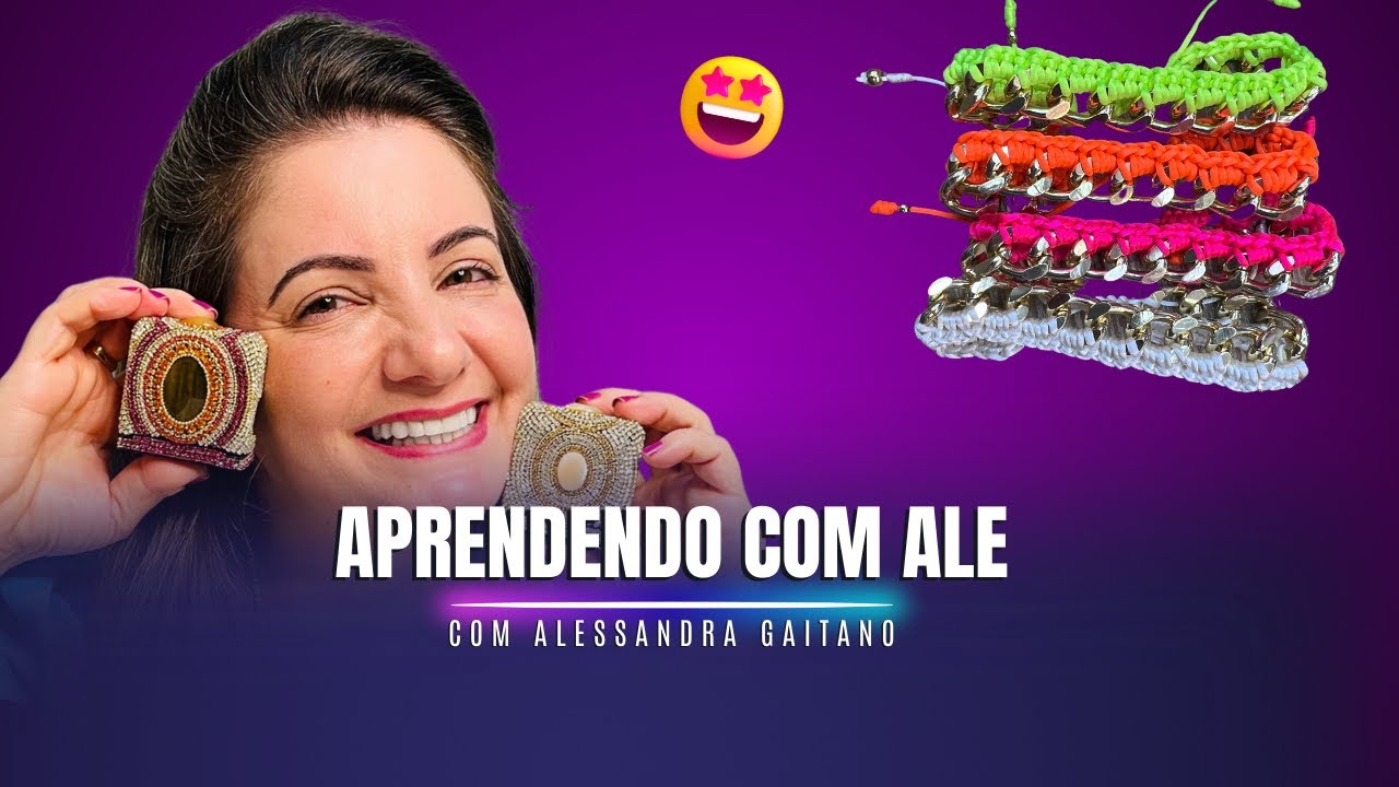 Aprendendo com Ale: Aprenda a Criar uma Linda Pulseira de Crochê | Live #31