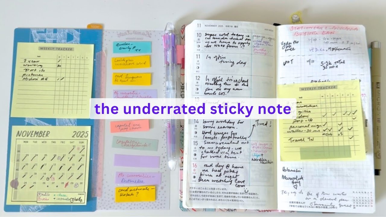 a hobonichi weeks update | functional planning in sticky notes