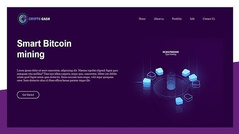 Responsive Crypto Currency Mining Website Landing Page With HTML CSS and JavaScript