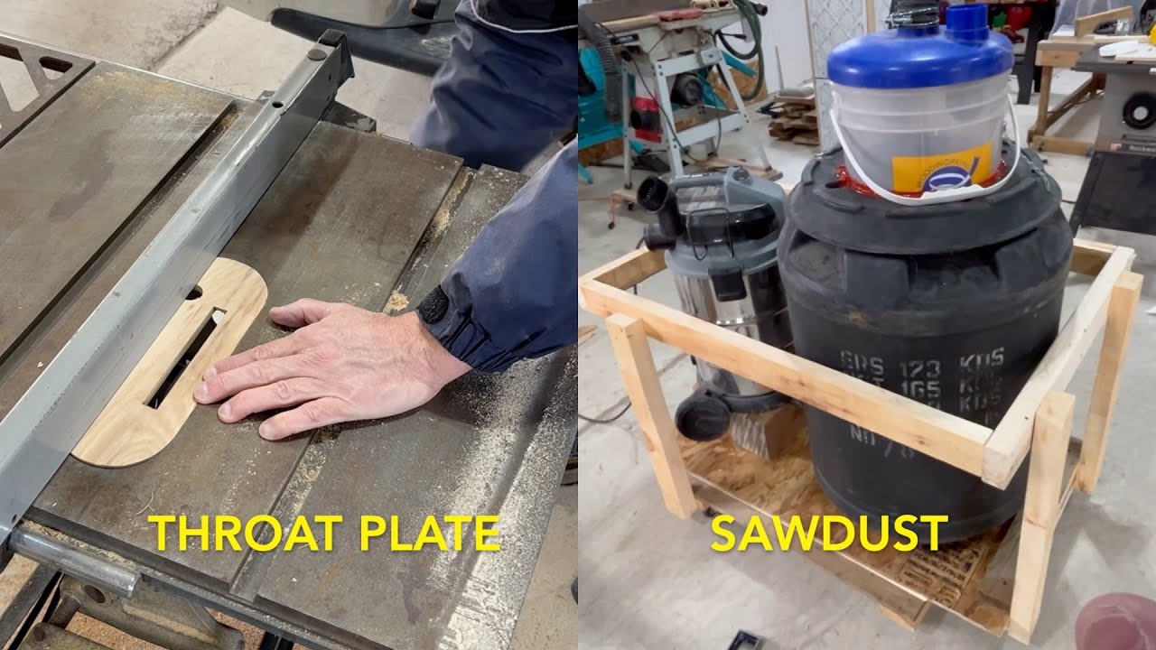 Upgrading My Table Saw With A Diy Throat Plate & Epic Sawdust Collection Hack YouTube