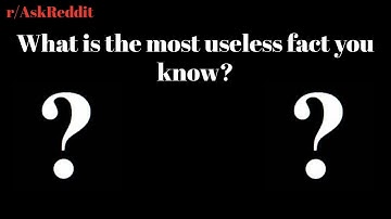 What is the most useless facts you know? - r/AskReddit