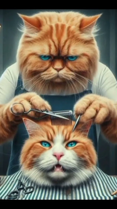miu miu miu #cat #cutting #hair #cat #reels #viral #short