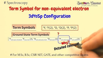 Term symbol for 3d4s5p configuration| Term symbol for non-equivalent cofig|Ground state term symbol