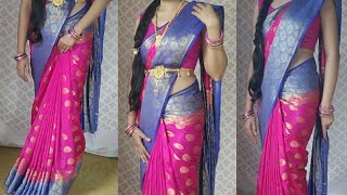 kanjeevaram silk | How to wear Banarasi saree | traditional saree draping | How to wear silk saree