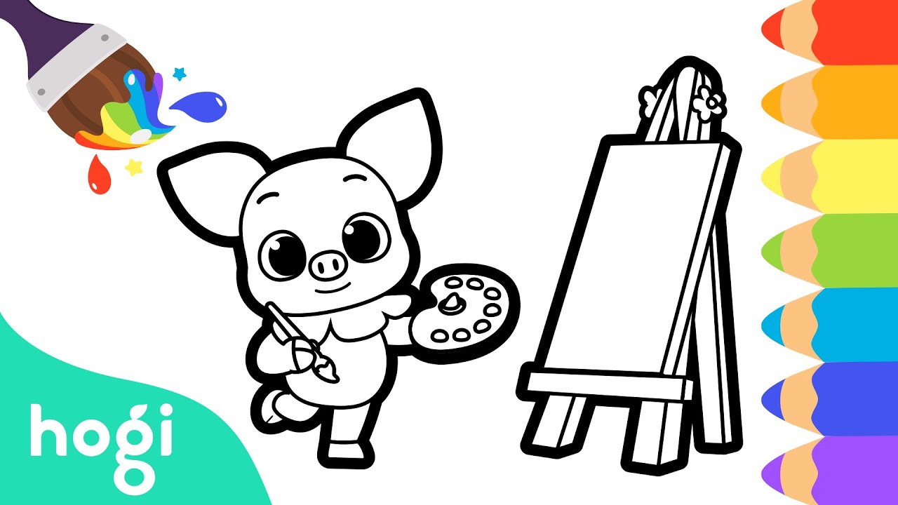 ⁣Coloring Lila | Pinkfong & Hogi | Hogi Arts for Kids | Learn and play with Hogi