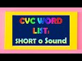 Phonics: CVC Words Short o Sound