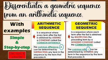 Geometric Sequence vs Arithmetic Sequence