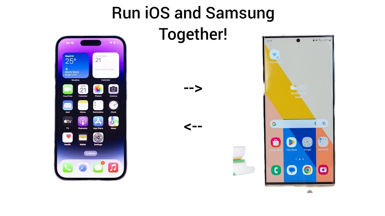 How to run iOS and Samsung (Android 13) Together? - YouTube