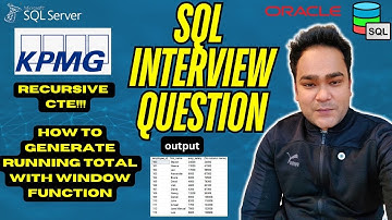 SQL Running Total Without Window Functions - KPMG Interview Question Explained