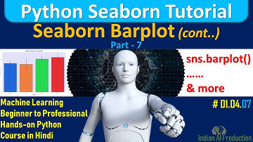 Seaborn barplot | Python Seaborn Tutorial in Hindi Part-7| Machine Learning Tutorial #01.04.7