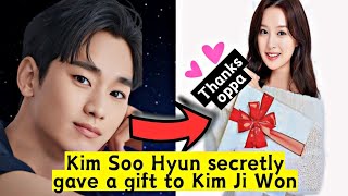 Kim Soo Hyun secretly gave a gift to Kim ji won | Kim Soo Hyun is a very caring person