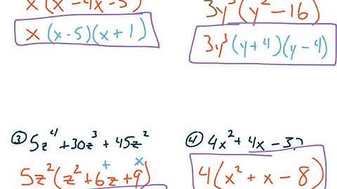 4.4 Factoring Polynomials Part I