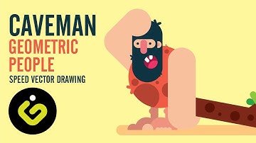 Character Design, Flat Design Tutorial in Illustrator, Caveman
