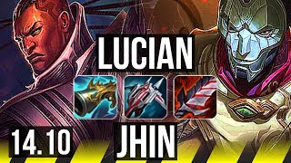 LUCIAN & Braum vs JHIN & Karma (ADC) | Quadra, 67% winrate, Legendary | TR Master | 14.10