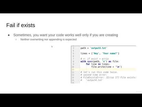 Writing to files