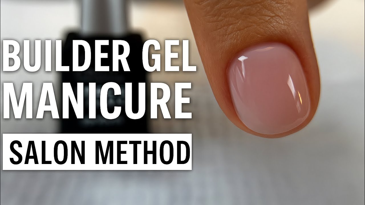 Builder Gel Manicure | Salon Technique Step by Step in Uk🇬🇧