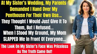 At My Sister’s Wedding, My Parents Demanded My Penthouse – When I Refused, Mom SLAPPED Me!