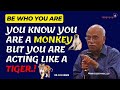 You know you are a monkey but you are acting like a tiger  dr b m hegde