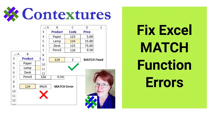 How to Fix Excel MATCH Function Errors