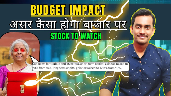 Budget Impact Stocks to Watch | Budget 2024 Impact on Stock Market | Capital Gain Tax #swing