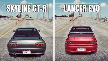 NFS Heat: MITSUBISHI LANCER EVO IX VS NISSAN SKYLINE GT-R R32 (WHICH IS FASTEST?)