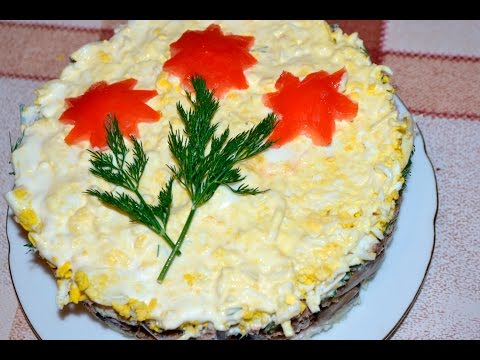 Видео рецепт "Белый" салат с куриной грудкой