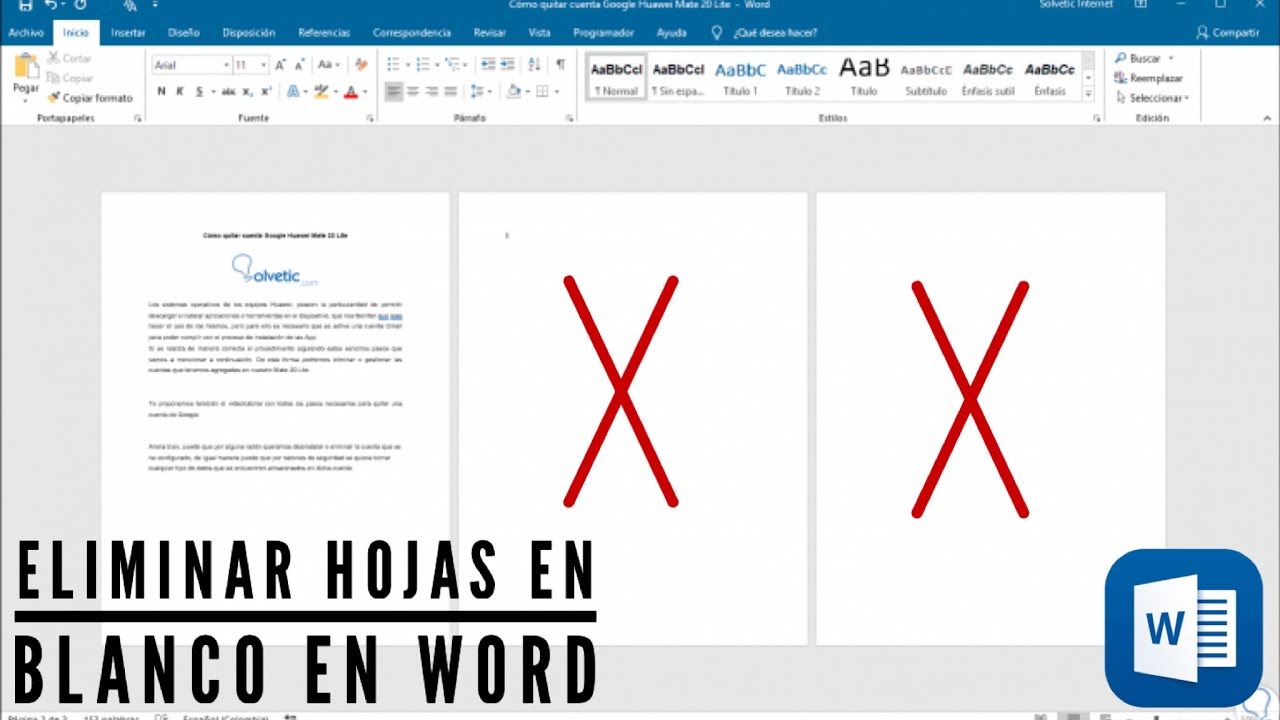 📄como Eliminar Una Hoja En Blanco En Word 2023 Youtube