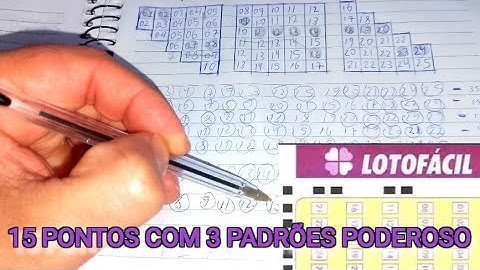 LOTOFÁCIL FECHAMENTO QUE GARANTE FAZER 15 PONTOS COM 3 PADRÕES PODEROSO PRA FAZER PREMIAÇÃO