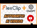How to make automatic ais with chatgpt and flexclip  artificial intelligence youtube channel
