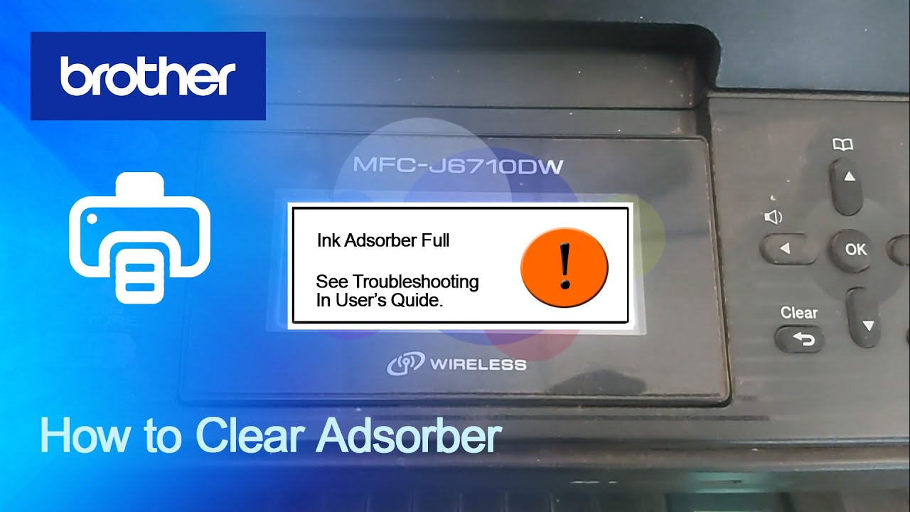how to reset adsorbed brother J6710dw เคียร์ซับหมึก brother J6710dw