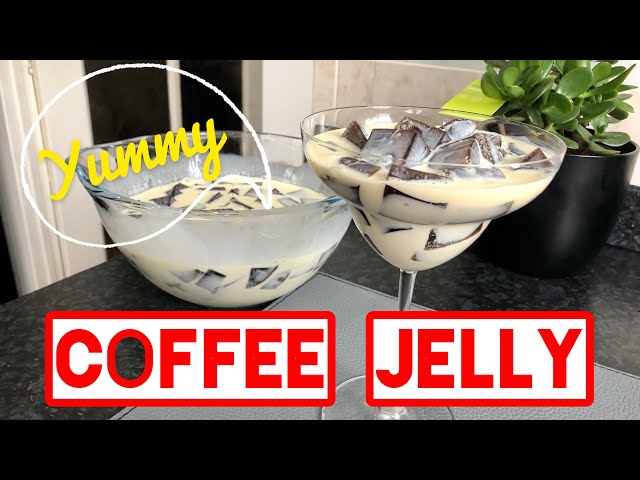 SUPER EASY & YUMMY COFFEE JELLY!!! class=