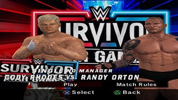 Cody Rhodes vs Randy Orton in wwe svr 2007 2k24 mod in aether sx2 emulator