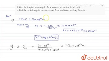 Calculate the velocity of an electron in the first Borh