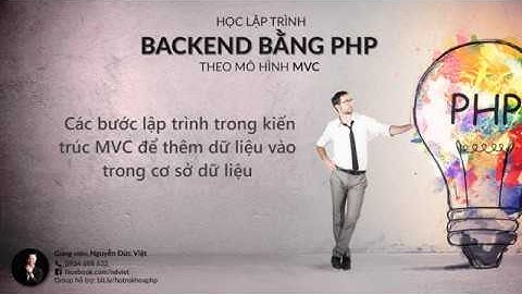 011- Các bước lập trình trong kiến trúc MVC để thêm dữ liệu vào trong cơ sở dữ liệu | CodeIgniter