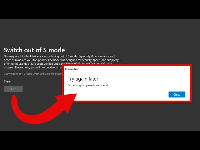 How to fix Switch out of S mode 