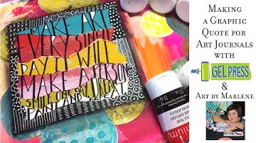 Creating a Graphic Focal Text Element with Gel Press by ART BY MARLENE Part 2