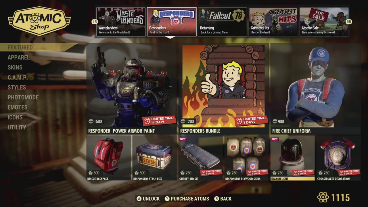 Fallout 76 Atomic Shop 14 April 2020 YouTube
