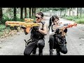 LTT Game Nerf War : Couple SEAL X Warriors Nerf Guns Fight Mr Close Crazy Pro Mercenary Group